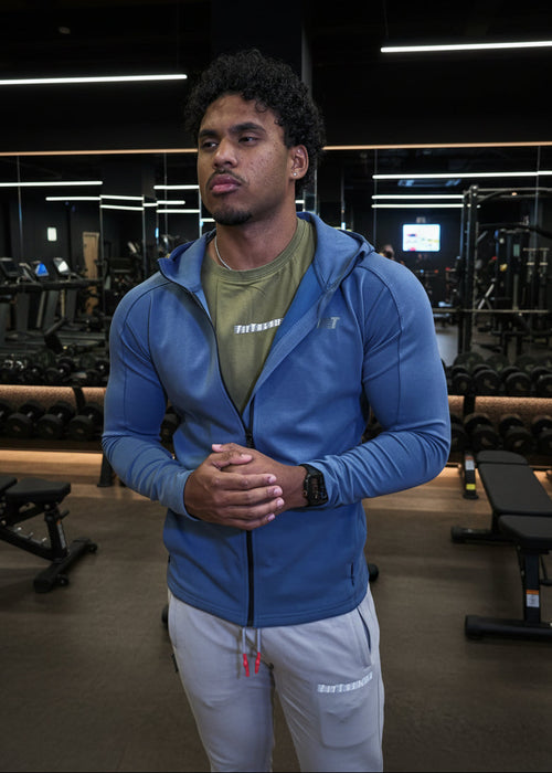 FitTrends Jacket in blue – premium heavyweight activewear built for performance and everyday wear.