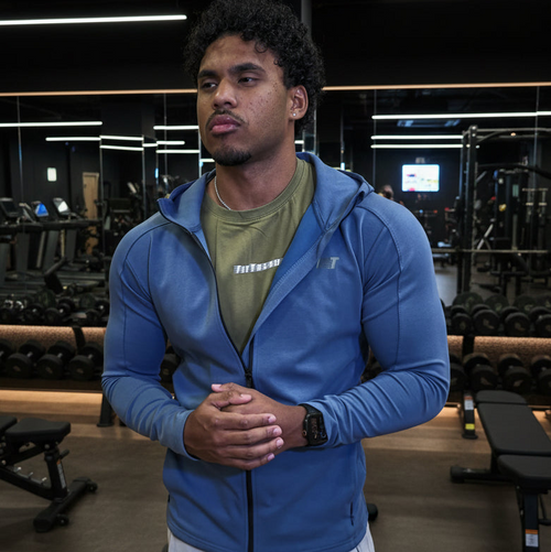 FitTrends men's Jacket in blue – premium heavyweight activewear built for performance and everyday wear.